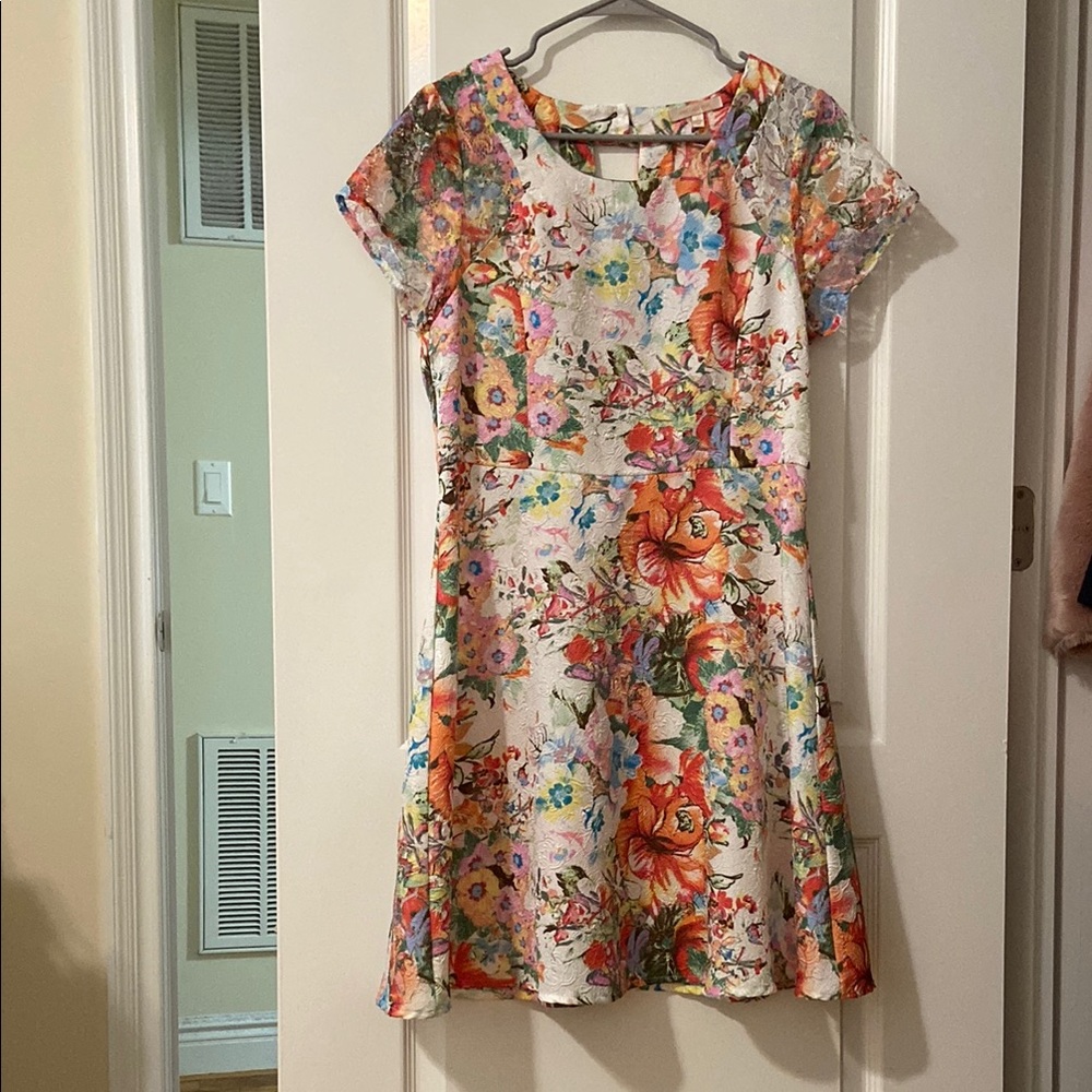 Modcloth Floral Lace-Accent Fit & Flare Dress！New without tag！SALE！